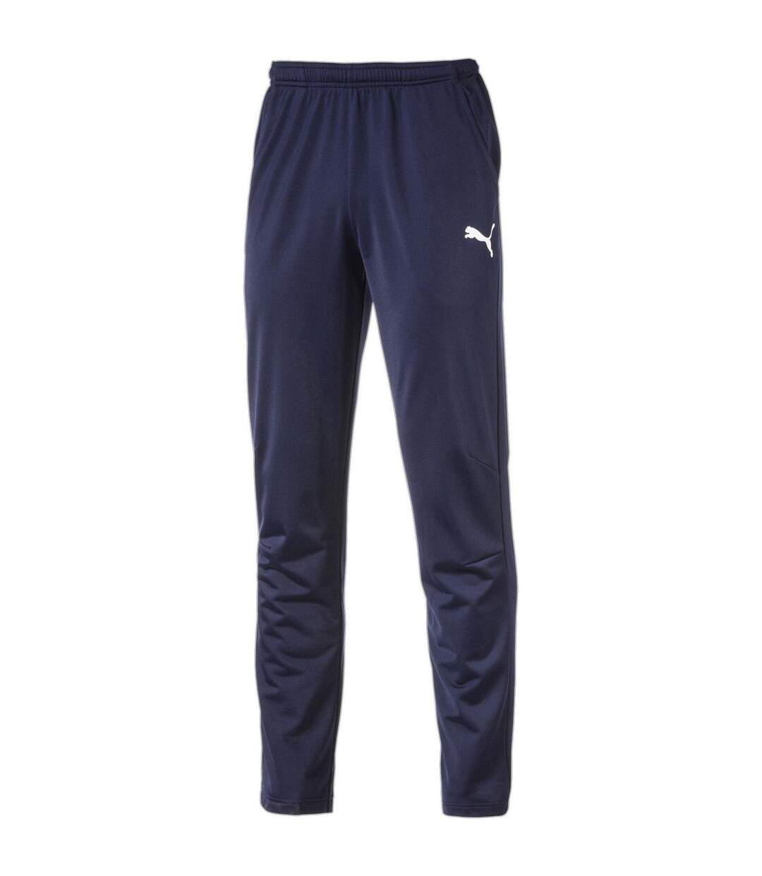 Mens Liga Tapered Tracksuit Bottoms Peacoat Blue White Puma-1