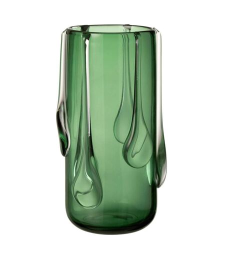 Vase Design en Verre Drippy 33cm Vert