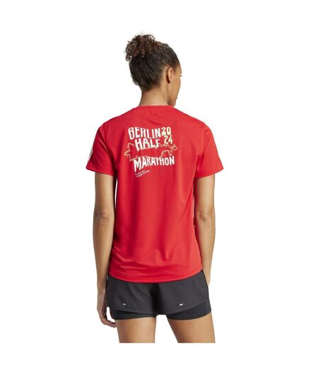 T-shirt Berlin Half Marathon Femme Rouge Adidas