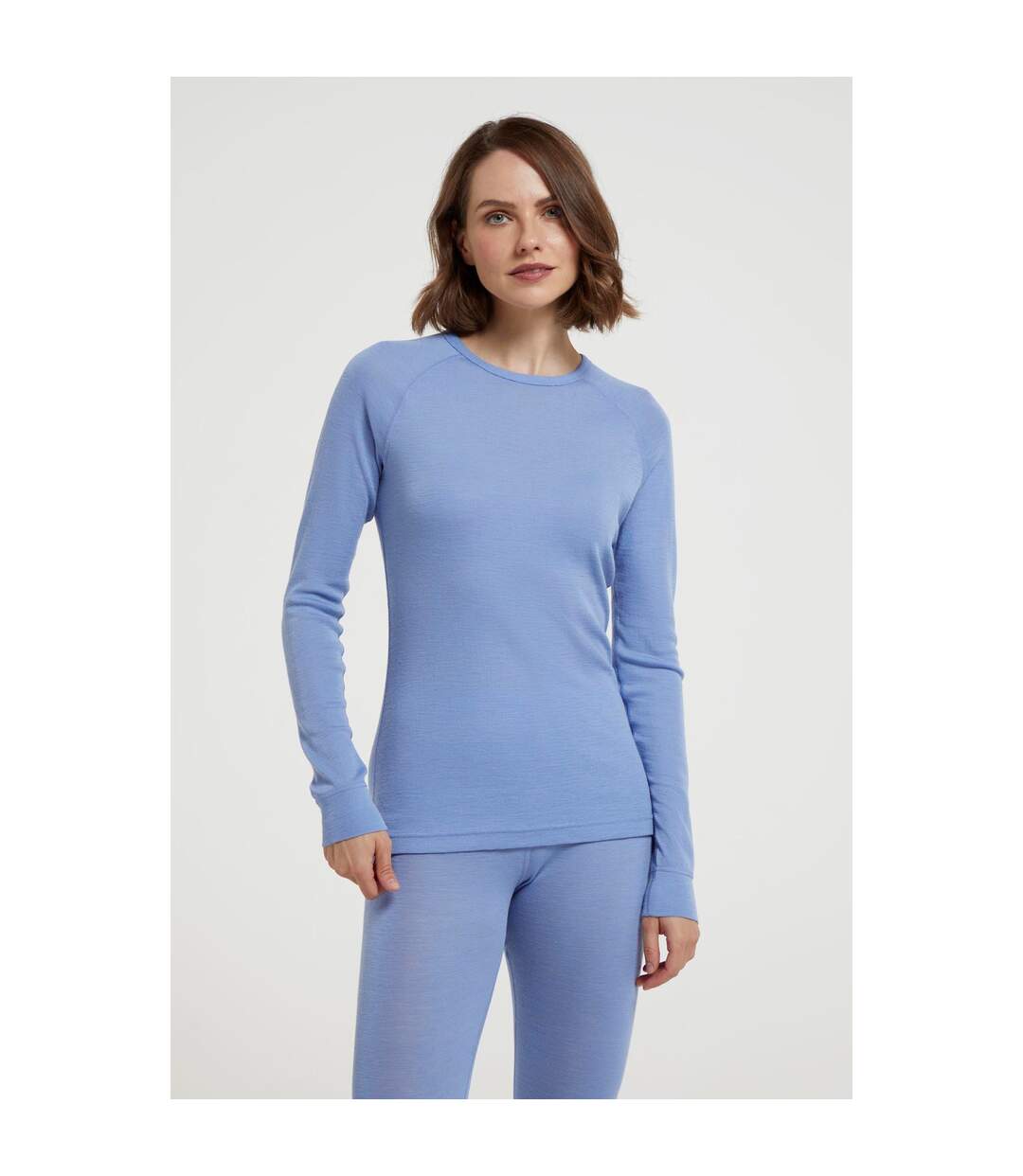 Haut thermique merino femme bleu Mountain Warehouse