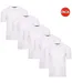 Pack Of 5  Mens Plain T-shirt  White Keanu-1