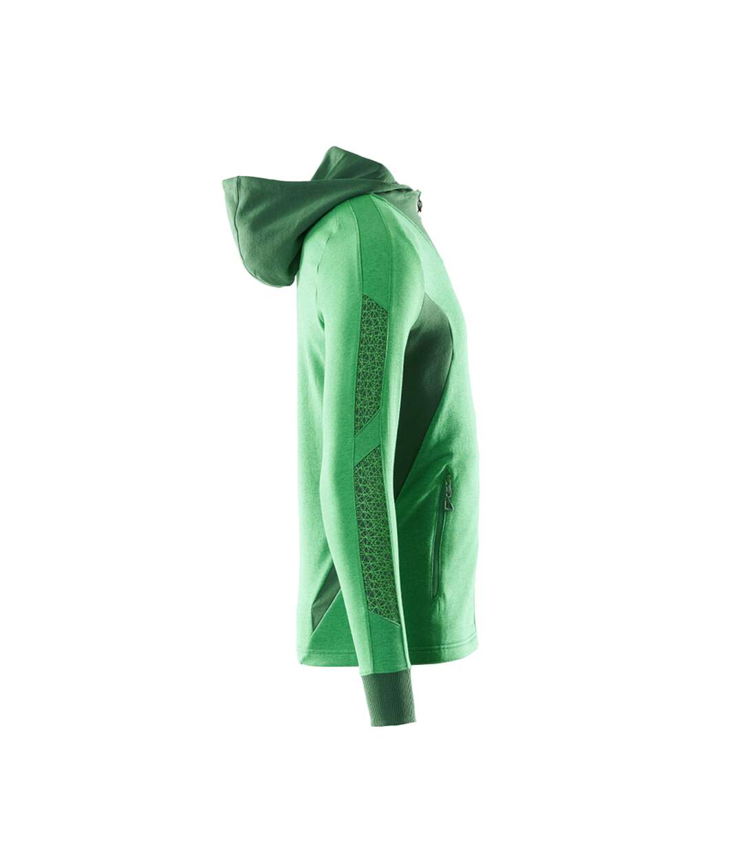 Mens Accelerate Full Zip Hoodie Grass Green Green Mascot-4