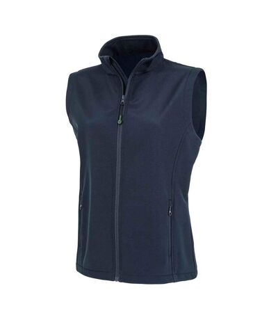 Womens/ladies softshell printable body warmer navy Result Genuine Recycled