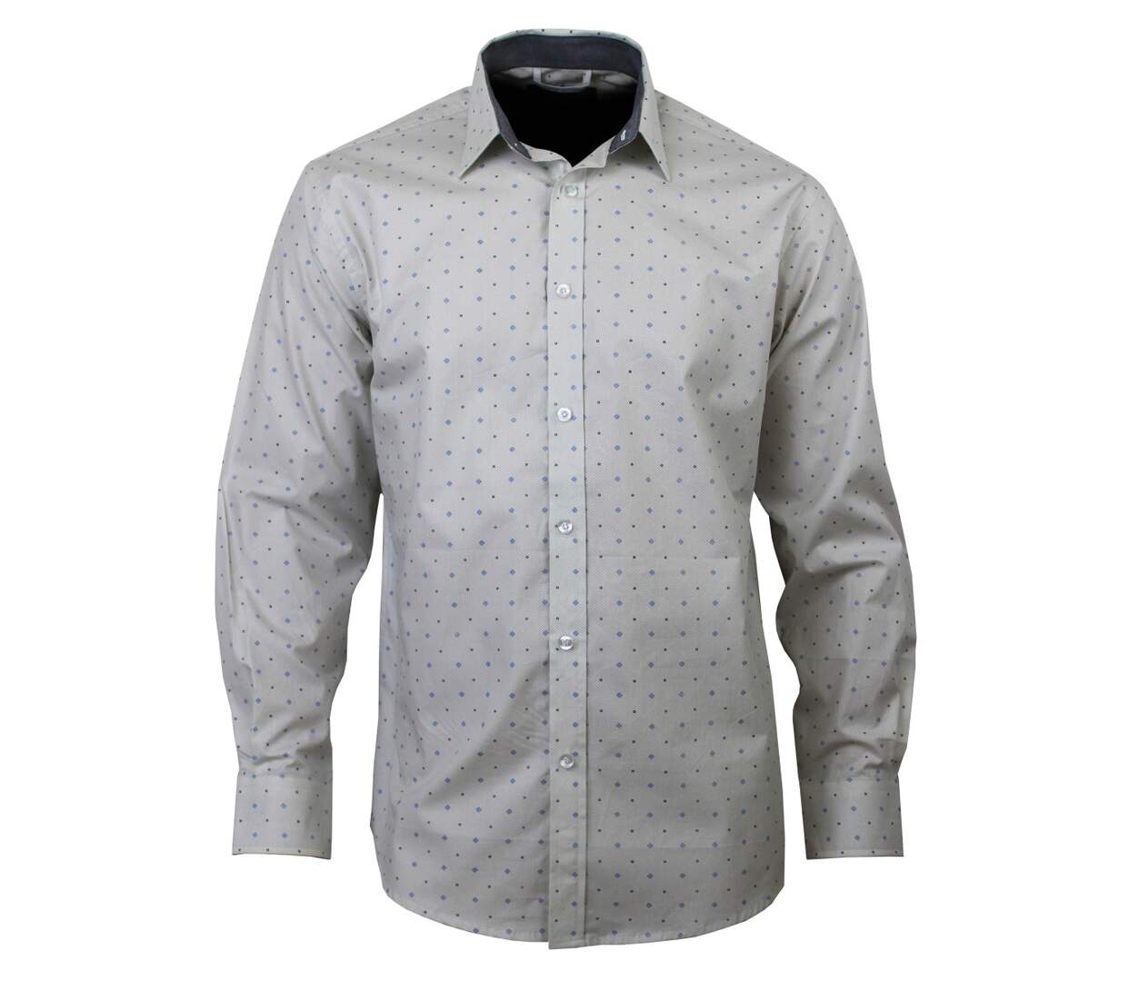 Chemise à carreaux manches longues à motifs CH4004-1
