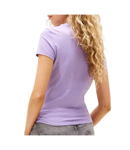T-shirt mauve femme tommy hilfiger slim linear - xxl