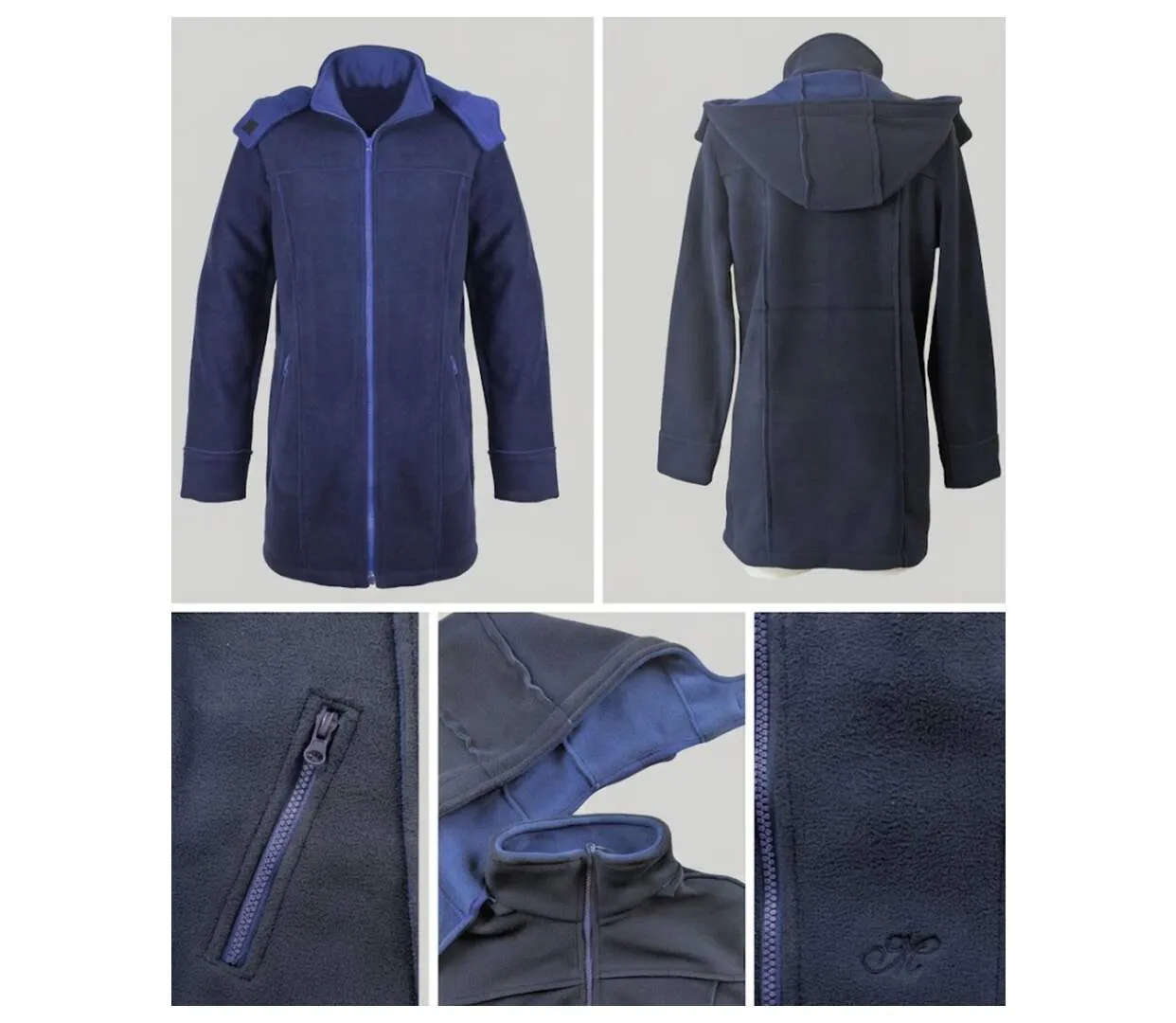 Manteau Polaire Caban Femme MAYFLOWER TOKYO2 – Bleu Marine-3