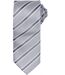 Cravate rayée - PR783 - gris silver et gris foncé