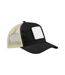 Unisex Adult 5 Panel Appliqué Patch Trucker Cap Black Stone Beechfield-1
