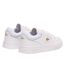 Womens/ladies Lineset Leather Flat Trainers White Gold Lacoste-2