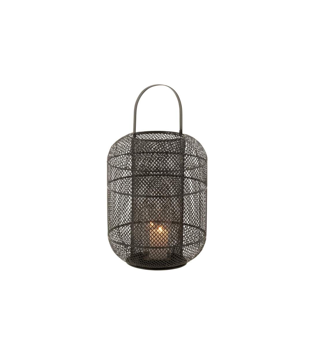 Lanterne Déco en Métal Donny 51cm Noir-2