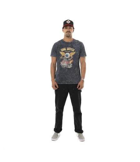 T-shirt homme col rond en jersey acid wash et print devant Cars Vondutch