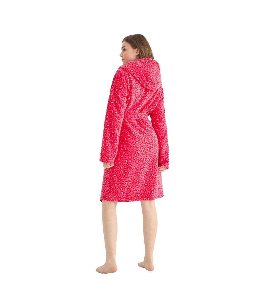 Peignoir Motif/style Imprimé Léopard Femme Rose Urban Threads-3