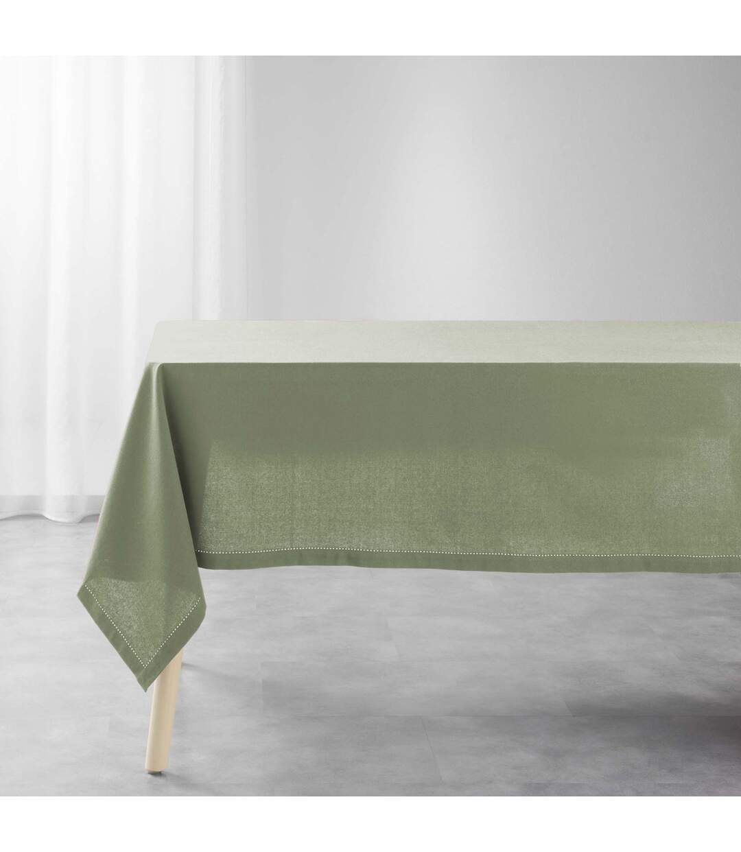 Nappe de Table Uni Charline 140x240cm Kaki-1