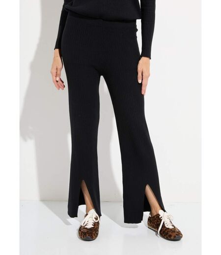 Pantalon détente en maille cotelée