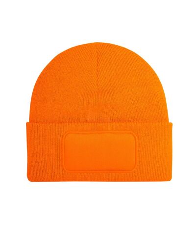 Unisex Adult Patch Beanie Orange Beechfield