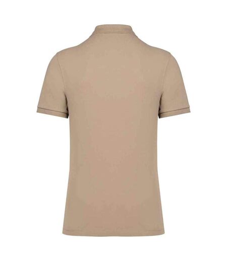 Mens pique polo shirt ivory Native Spirit