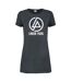 Womens/ladies circle logo linkin park t-shirt dress charcoal Amplified-1