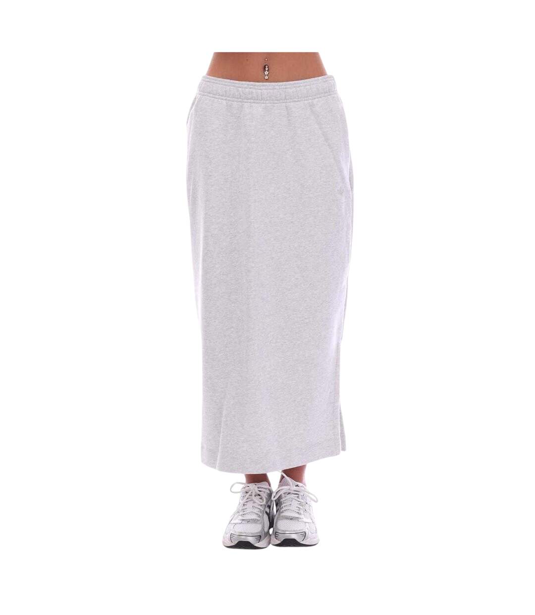 Jupe Longue Essentials Femme Gris Clair Adidas-1