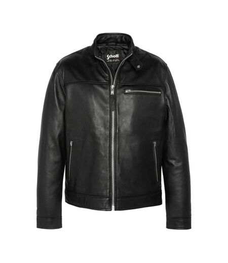 Blouson en cuir noir homme schott william - l