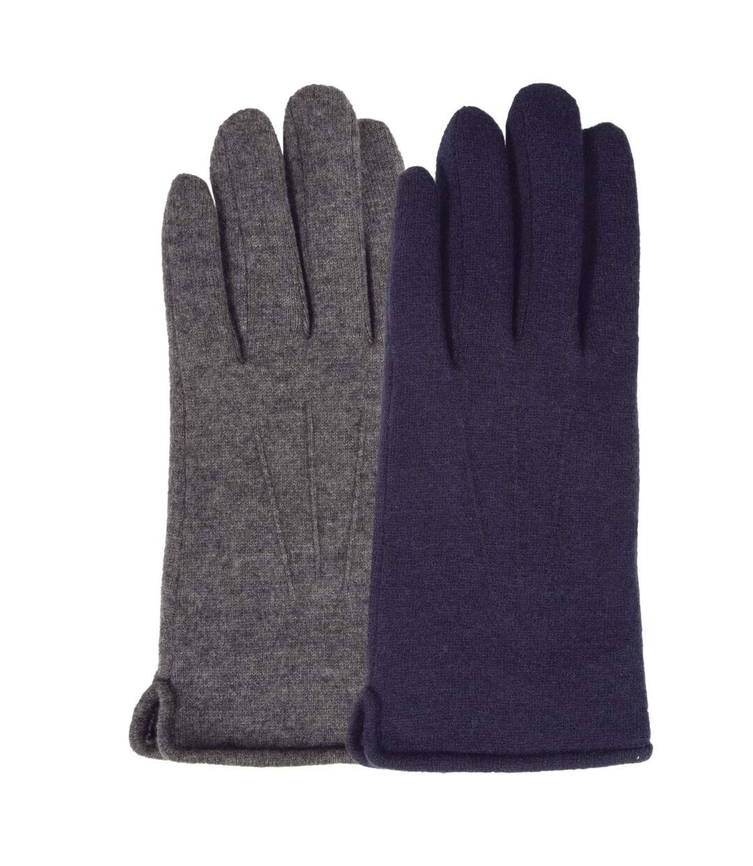 Isotoner Gants homme tactiles en laine, doublés imitation micro- imitation fourrure