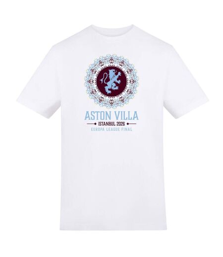 Mens Istanbul 2026 Aston Villa Fc Logo T-shirt White UEFA