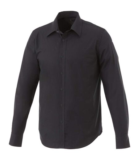 Elevate Mens Hamell Long Sleeve Shirt (Solid Black)