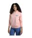 Womens/ladies kira back print pull over hoodie dusty rose Weird Fish-3