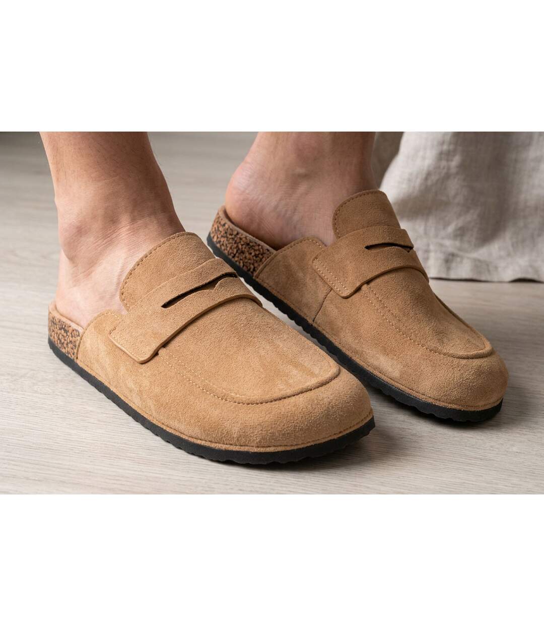 OZABI Sabots Homme Mule Fermée Confort Nubuck-2