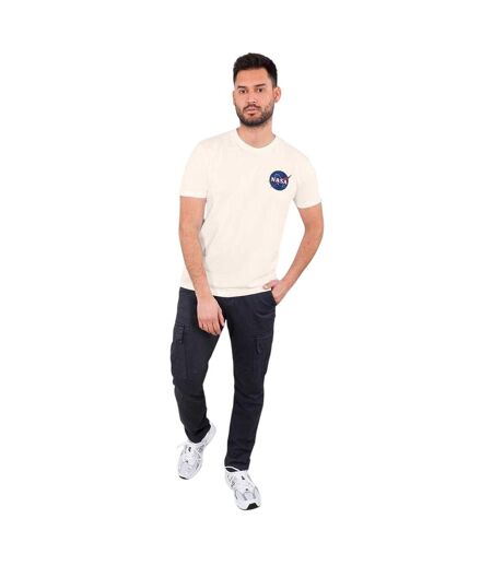 T-shirt Motif/style Navette Alpha Industries Homme Blanc NASA