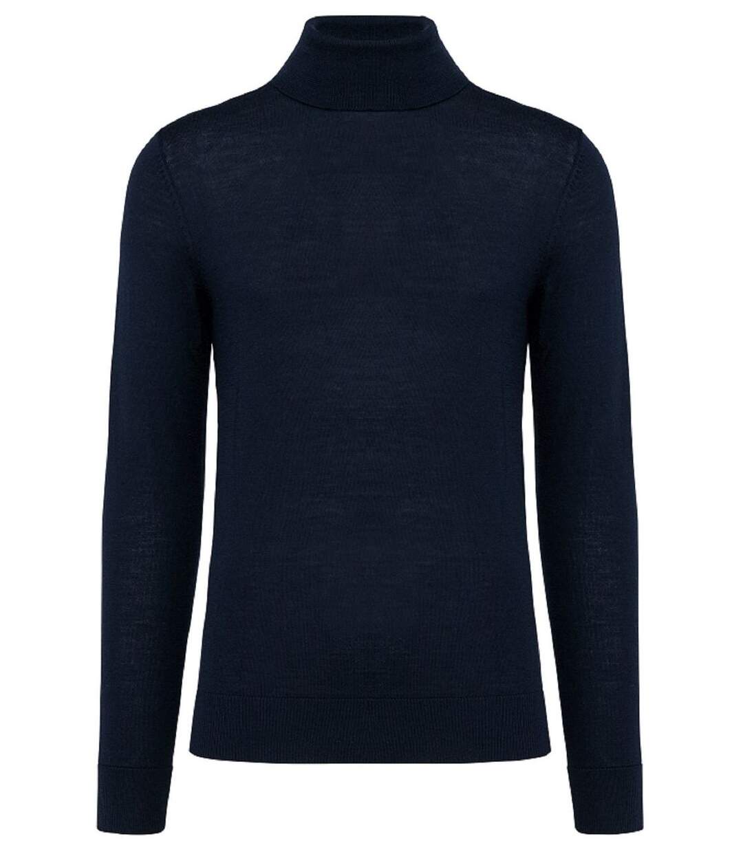 Pull Mérinos col roulé - Homme - PK912 - bleu marine