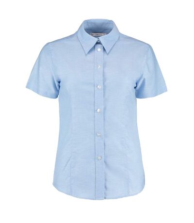 Chemisier À Manches Courtes Femme Bleu Clair Kustom Kit