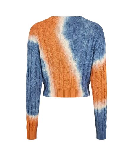 Sweat Court Motif/style Tie-dye Janel Femme Orange Bleu Diesel