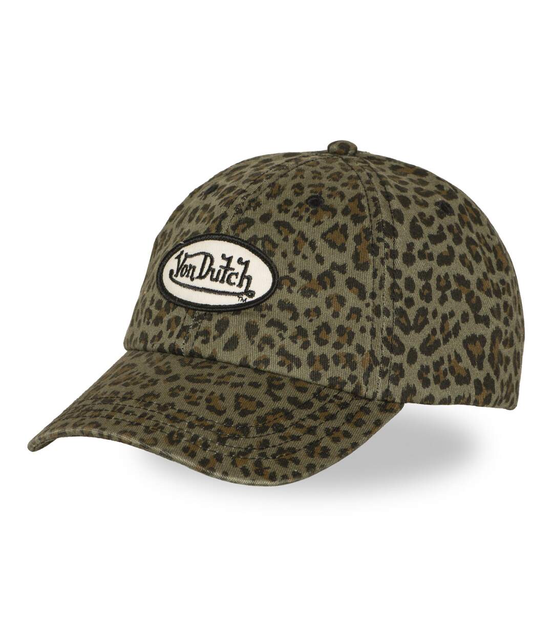 Casquette dad cap all over print léopard et écusson AOP Vondutch-1