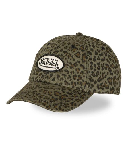 Casquette dad cap all over print léopard et écusson AOP Vondutch