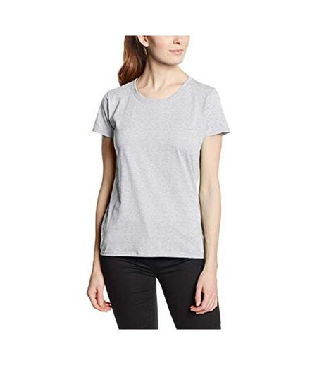 T-shirts Manches Courtes Femmes Gris Chiné Fruit Of The Loom