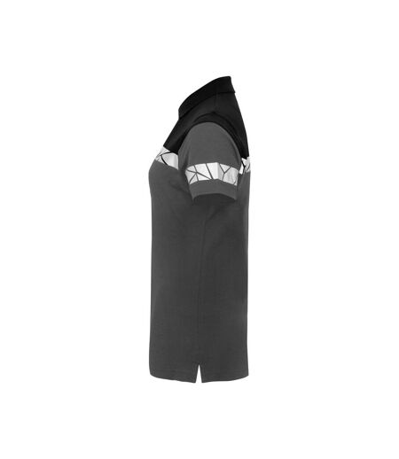 Womens/ladies Progression Pique Polo Shirt Grey Black Projob