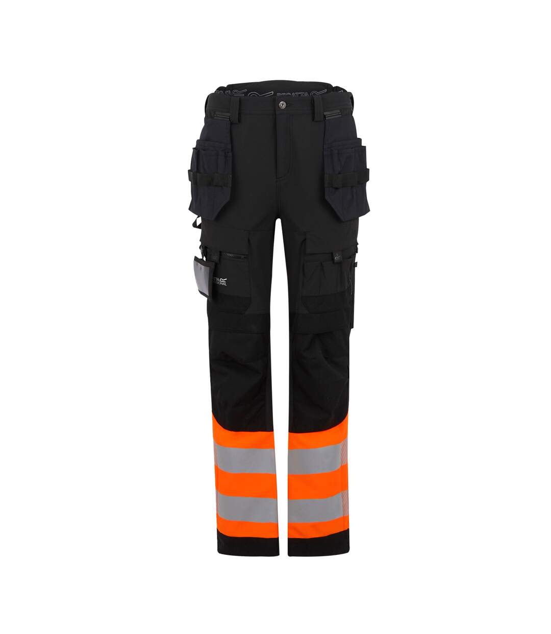 Pantalon De Travail Motif/style Haute-visibilité Homme Orange Noir Regatta-2