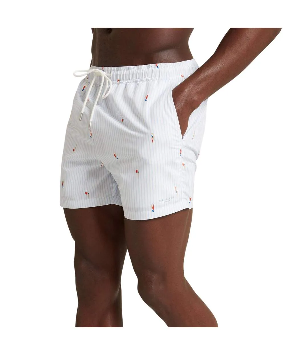 Mens Sailboat Relaxed Fit Swim Shorts Blue Ted Baker-4