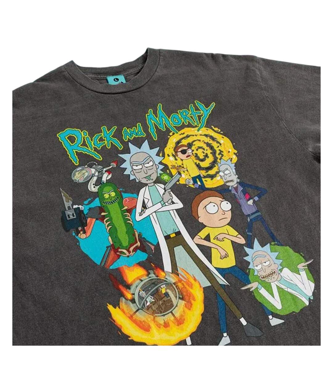 T-shirt Adulte Charbon Rick And Morty-3