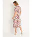 Robe longue plissée imprimée col V-2