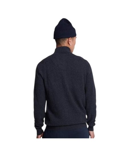 Veste Unie À Col Montant Côtelé Homme Bleu Marine Chiné Lyle & Scott