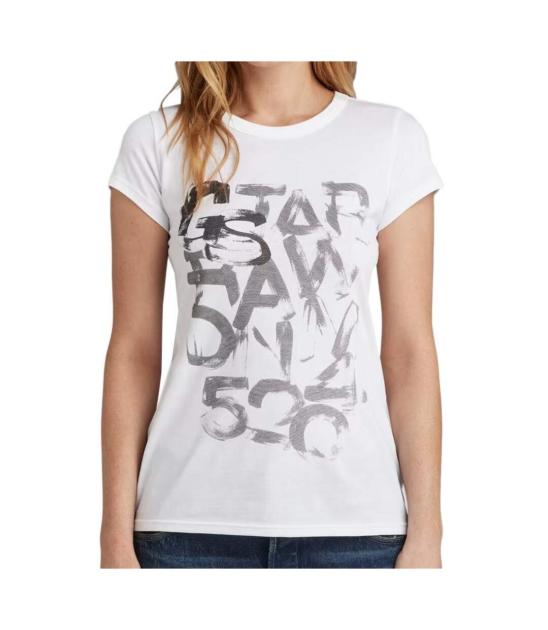 T-shirt blanc femme g-star raw d24714-1
