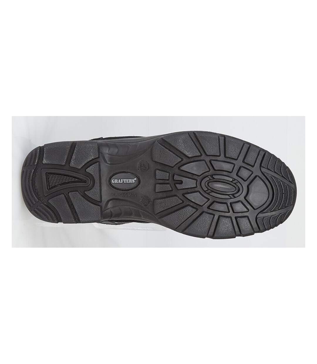 Mens real suede safety boots black Grafters-2