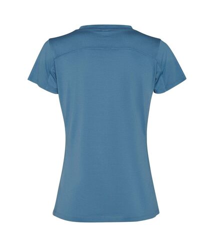 T-shirt slam femme bleu gris Roly