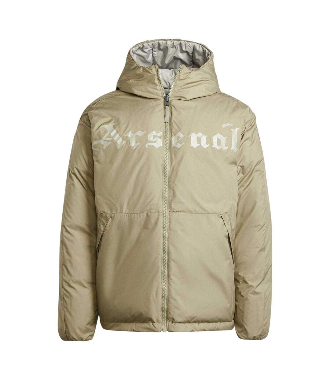 Mens Arsenal Fc Logo Anorak Green Adidas-3