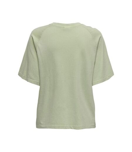T-shirt vert/beige femme jdy smoke - l