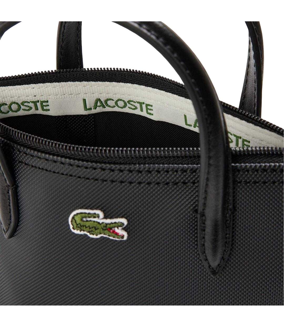 Logo Canvas Crossbody Bag One Size Black Lacoste-3