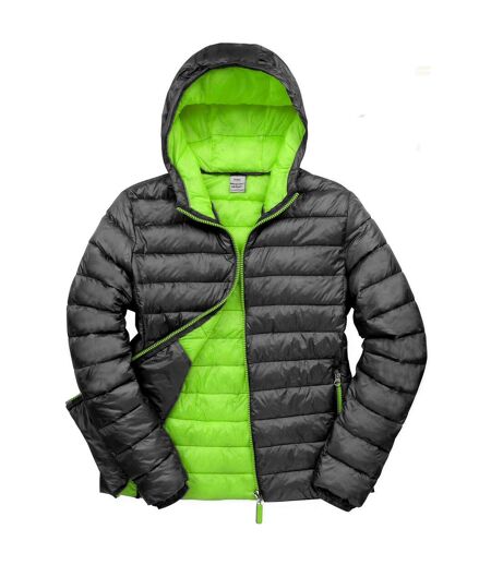 Result Urban Mens Snow Bird Hooded Jacket (Black/Lime) - UTRW9908