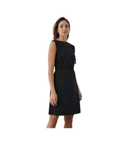 Womens/ladies lace detail jersey dress black Principles