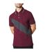 Maine Mens Ross Diagonal Stripe Polo Shirt (Burgundy) - UTDH6759